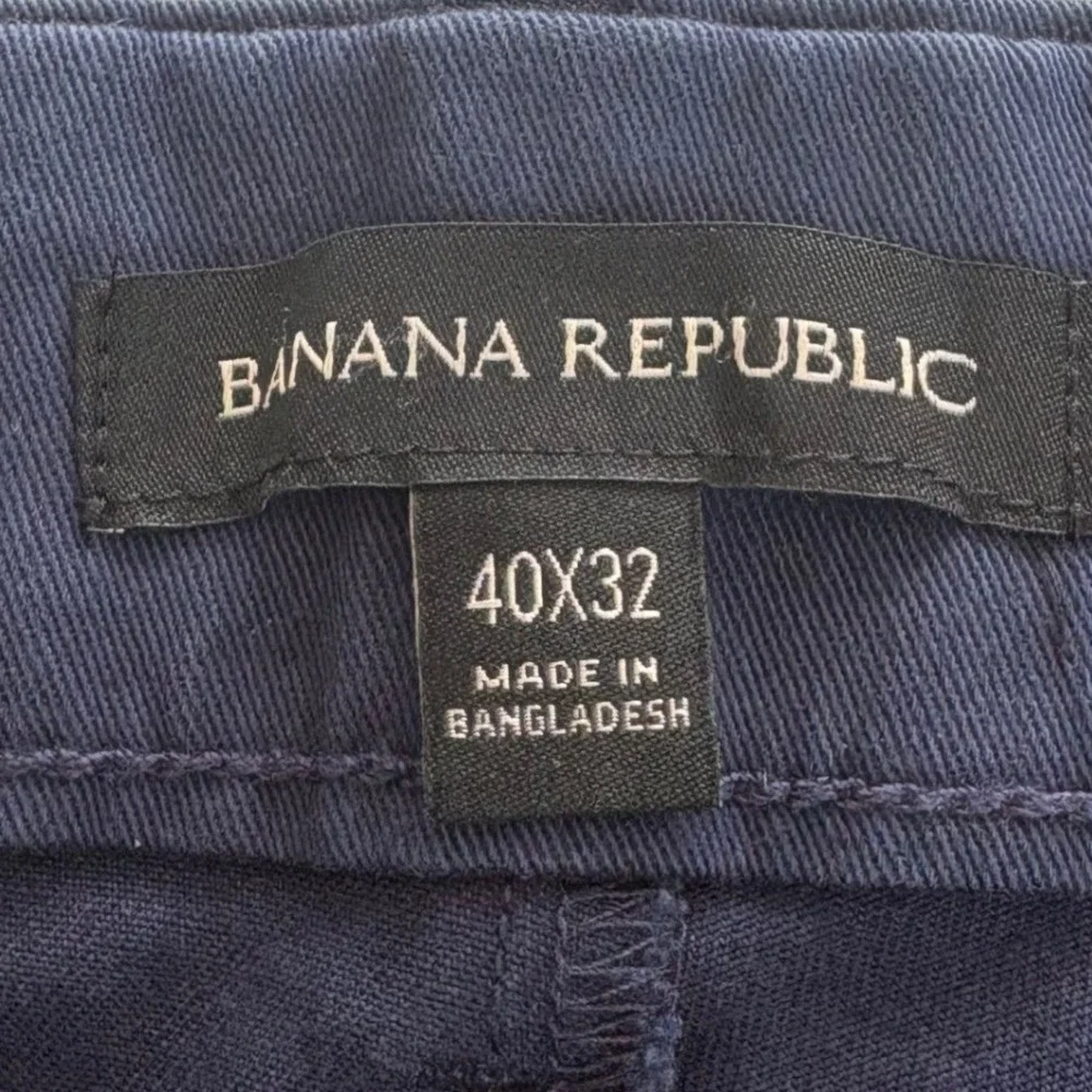 Banana Republic Navy Blue Chinos 40x32 Mens Stretch Pants Classic Minimal